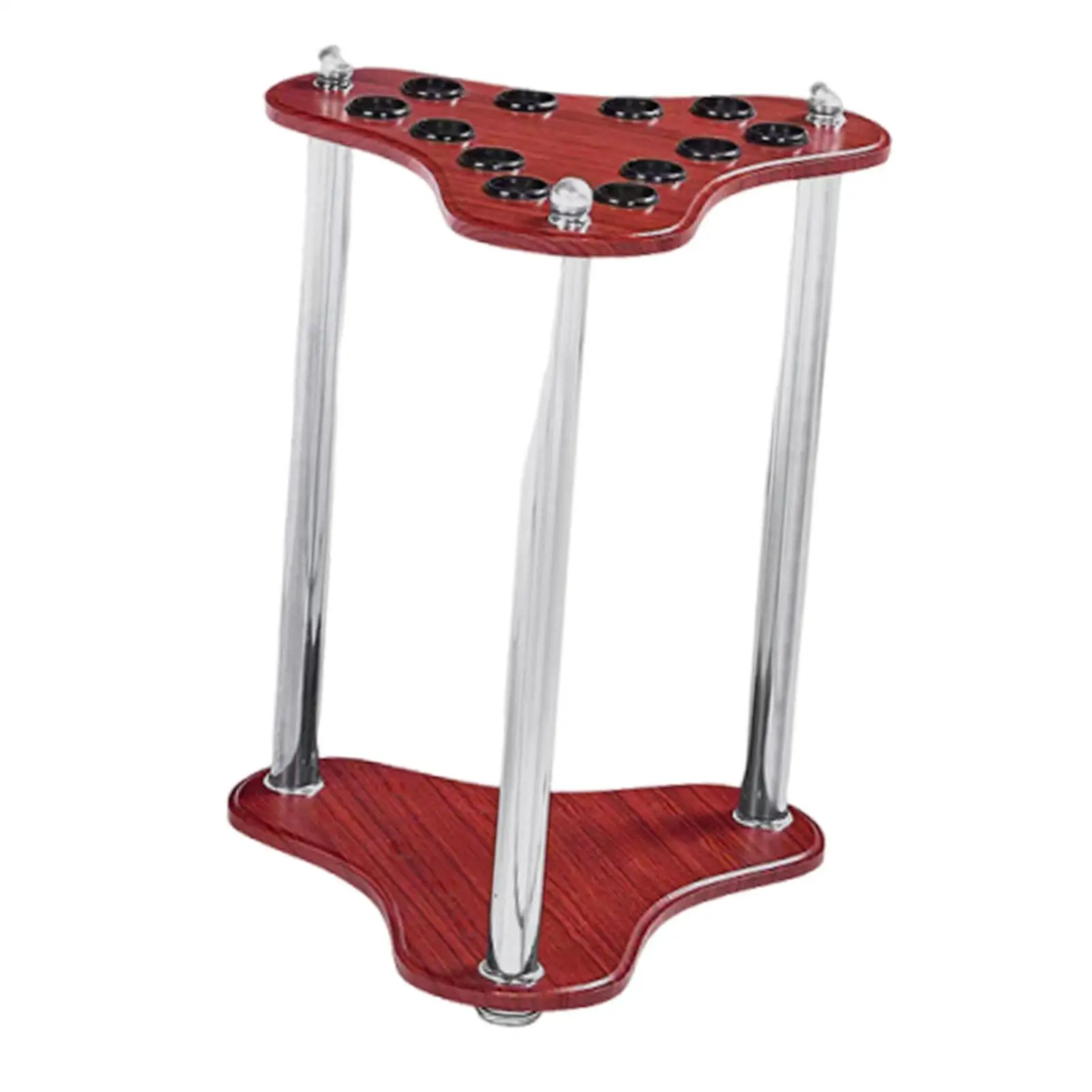 Elegant 12-Slot Wooden Pool Cue Rack 2 Elegant 12-Slot Wooden Pool Cue Rack - Image 2