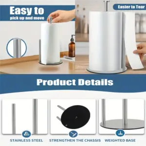 Black Stainless Steel Paper Towel Holder Model PAPER-013 12 S884eafa7a9be4e78875d78a6cae8fa1fO