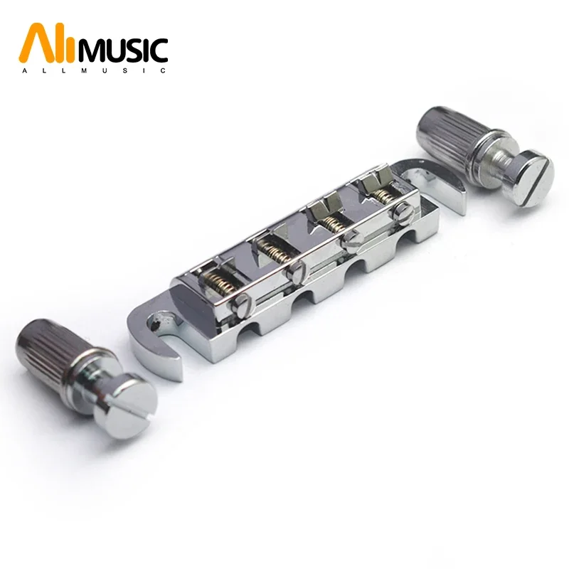 Chrome Bass Guitar Tailpiece 87.2mm x 20mm 2 Chrome Bass Guitar Tailpiece 87.2mm x 20mm - Image 2