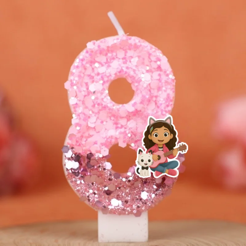 Glitter Pink Number Candles for Celebrations 10 Glitter Pink Number Candles for Celebrations - Image 10