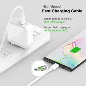 White USB-C to USB-C Fast Charging Cable Set 13 S89b05b28070b44718490584be181b0ddi