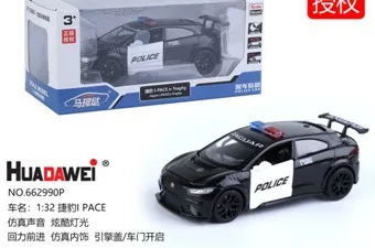 MAKEDA 1:32 Alloy Police Car Model 7 MAKEDA 1:32 Alloy Police Car Model - Image 7