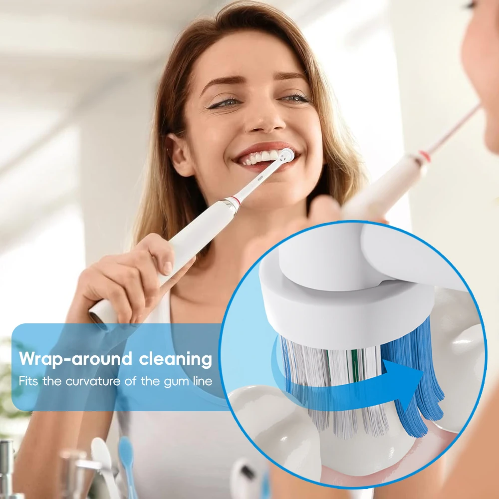 Oral B Replacement Toothbrush Heads Set (Models 100-1000) 6 Oral B Replacement Toothbrush Heads Set (Models 100-1000) - Image 6