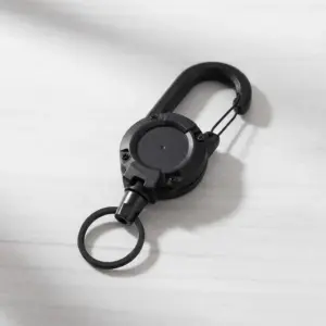 Black Retractable Keychain with Alloy Frame 19 S8a7de6999ee6404e8b3cbd6828dae361A