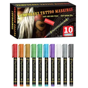 Vibrant 10-Color Face Paint Marker Set 15 S8a7e542e04cb4d268554e61a392124ff7