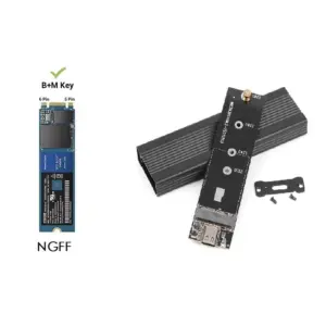 Transparent M.2 SSD Enclosure with USB 3.2 10 S8ab39e0903cd46b0ae5e119c217168786