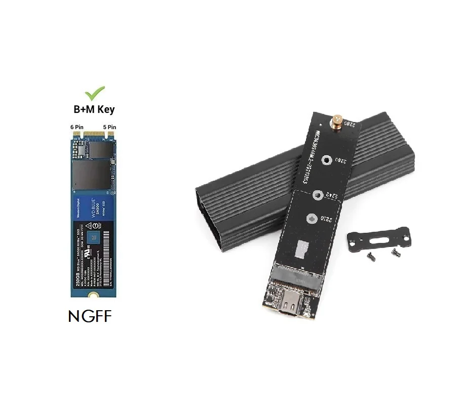 Transparent M.2 SSD Enclosure with USB 3.2 5 Transparent M.2 SSD Enclosure with USB 3.2 - Image 5