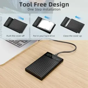 Black 2.5-inch SSD/HDD Enclosure with USB 3.1 11 S8b45c6817eab406c988b786664b4062dc