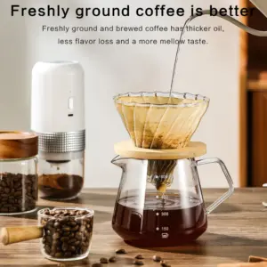 Portable Electric Coffee Grinder 18.8cm, 1000mAh 11 S8b52fe63a7ee4b03b479becba388607dT