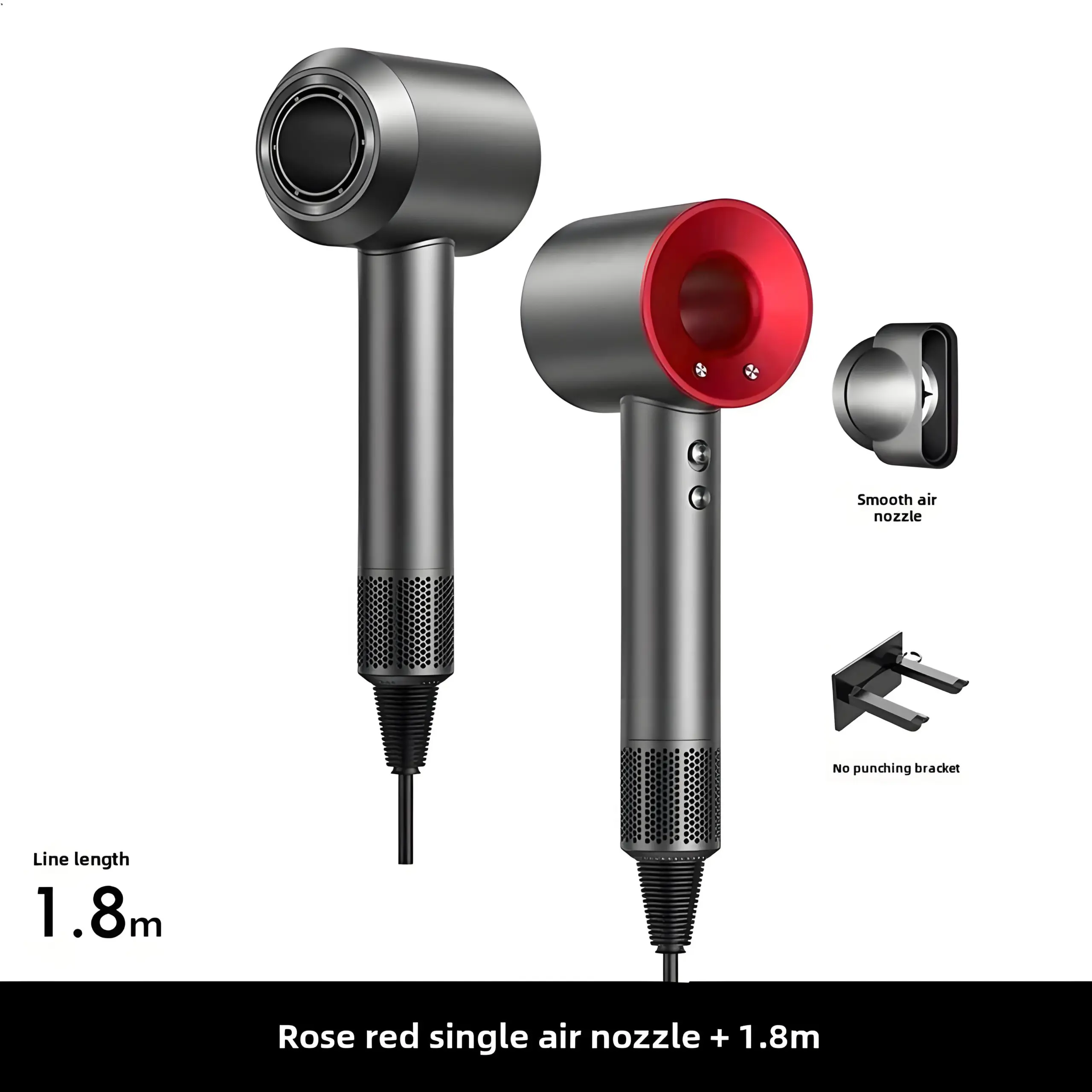 Pink Cordless Hair Dryer with Magnetic Nozzles 7 Pink Cordless Hair Dryer with Magnetic Nozzles - Image 7