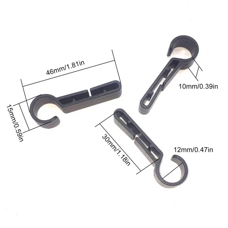 Black Helmet Clip for Headlamp Attachment 6 Black Helmet Clip for Headlamp Attachment - Image 6