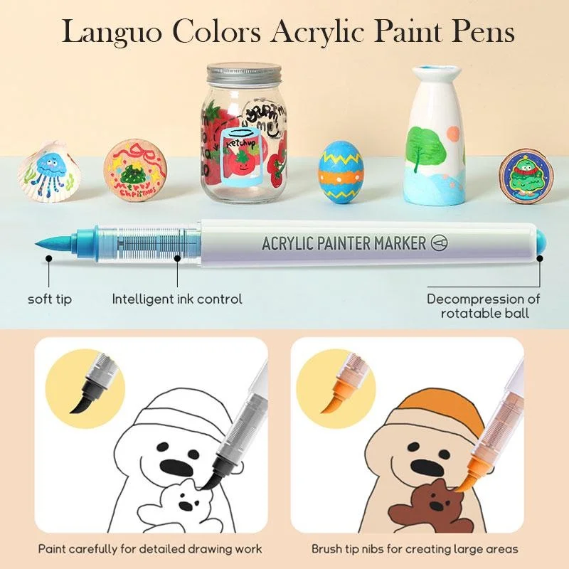 Vibrant Acrylic Marker Set in Multiple Colors 2 Vibrant Acrylic Marker Set in Multiple Colors - Image 2