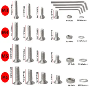 670-Piece Stainless Steel Countersunk Bolt Set 8 S8bae4c569262467f8a1b176fc26b3ad5v