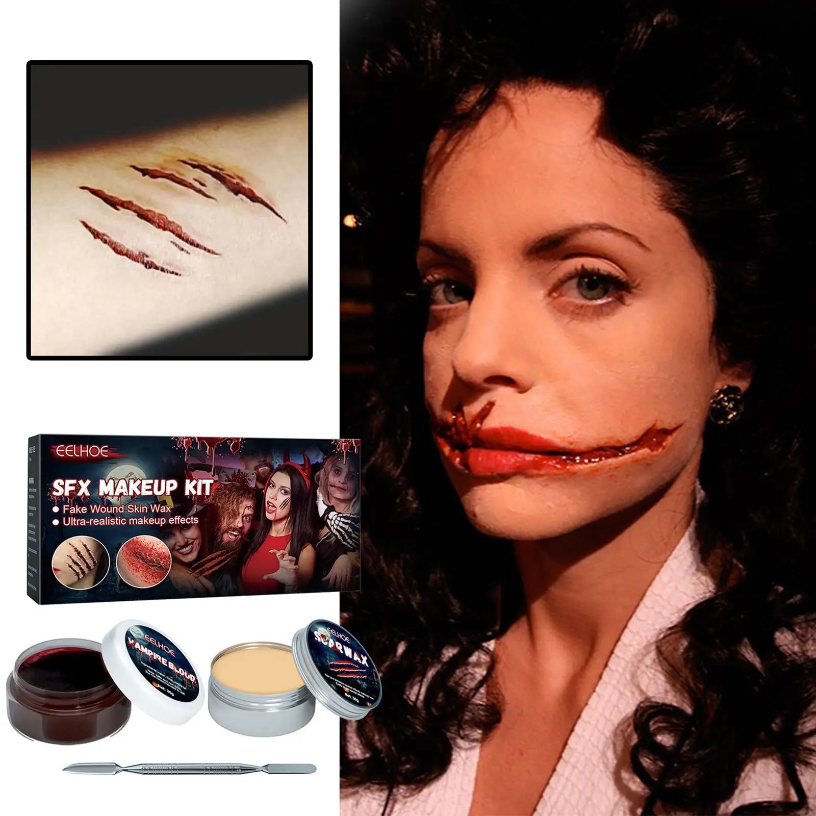 Realistic Horror Makeup Kit for Scars 3 Realistic Horror Makeup Kit for Scars - Image 3