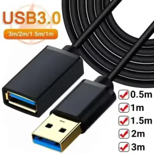 USB 3.0 Extension Cable 0.5m to 3m