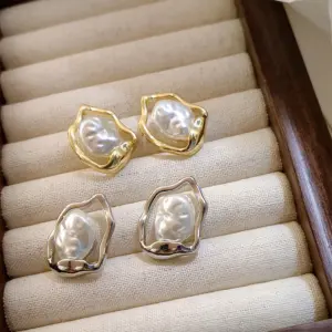 Vintage-Style Simulated Pearl Stud Earrings 13 S8c61de31664541f88f3baa2ac3b022fdP