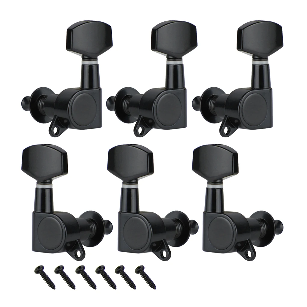Six Metal Guitar Tuning Pegs for Electric & Acoustic 5 Six Metal Guitar Tuning Pegs for Electric & Acoustic - Image 5