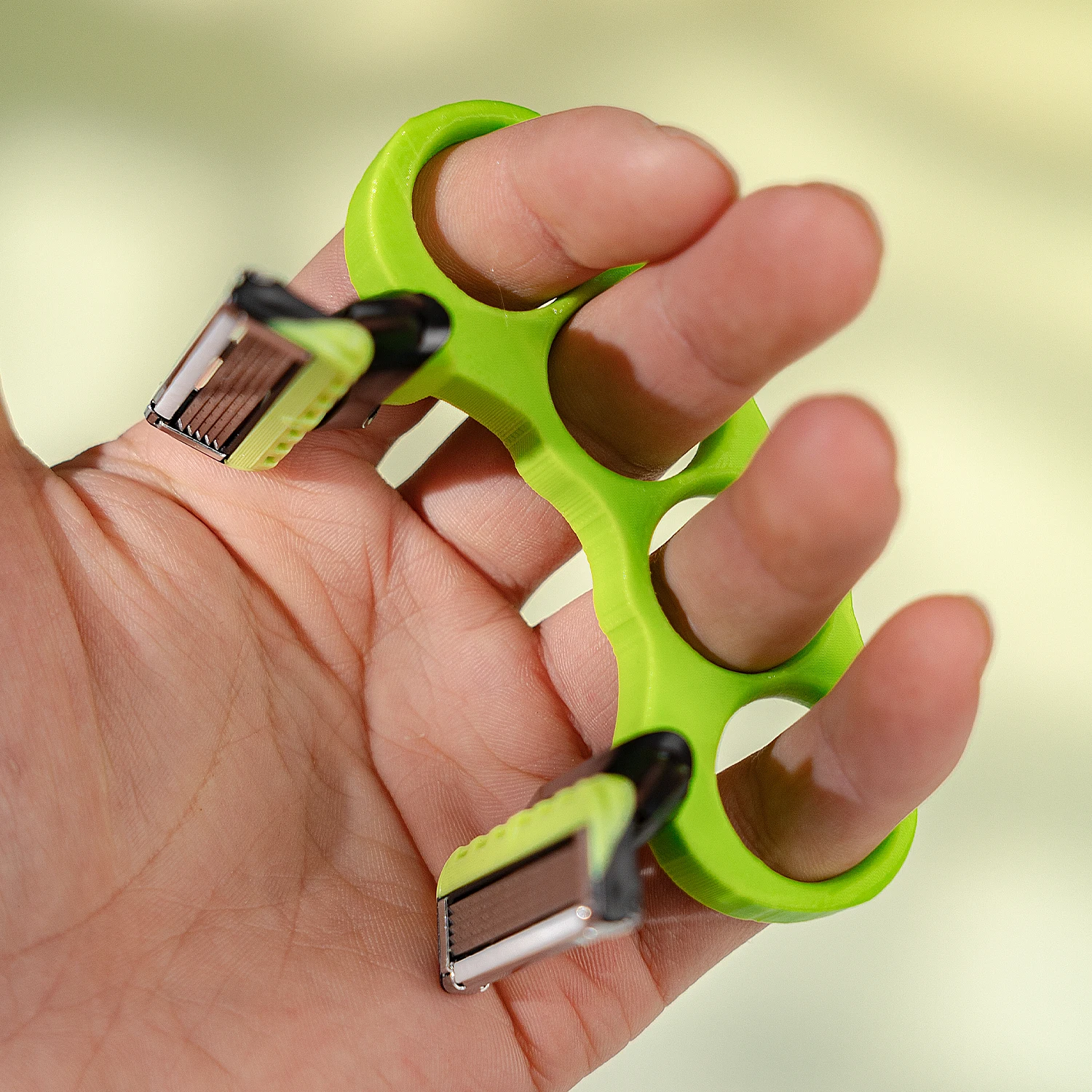 Bright Lime Green Double-Headed Bald Clipper 4 Bright Lime Green Double-Headed Bald Clipper - Image 4