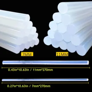 Transparent Hot Melt Glue Sticks 100mm x 7mm Pack of 10/20 11 S8d3fcda055b9408fa165725100e134e5s