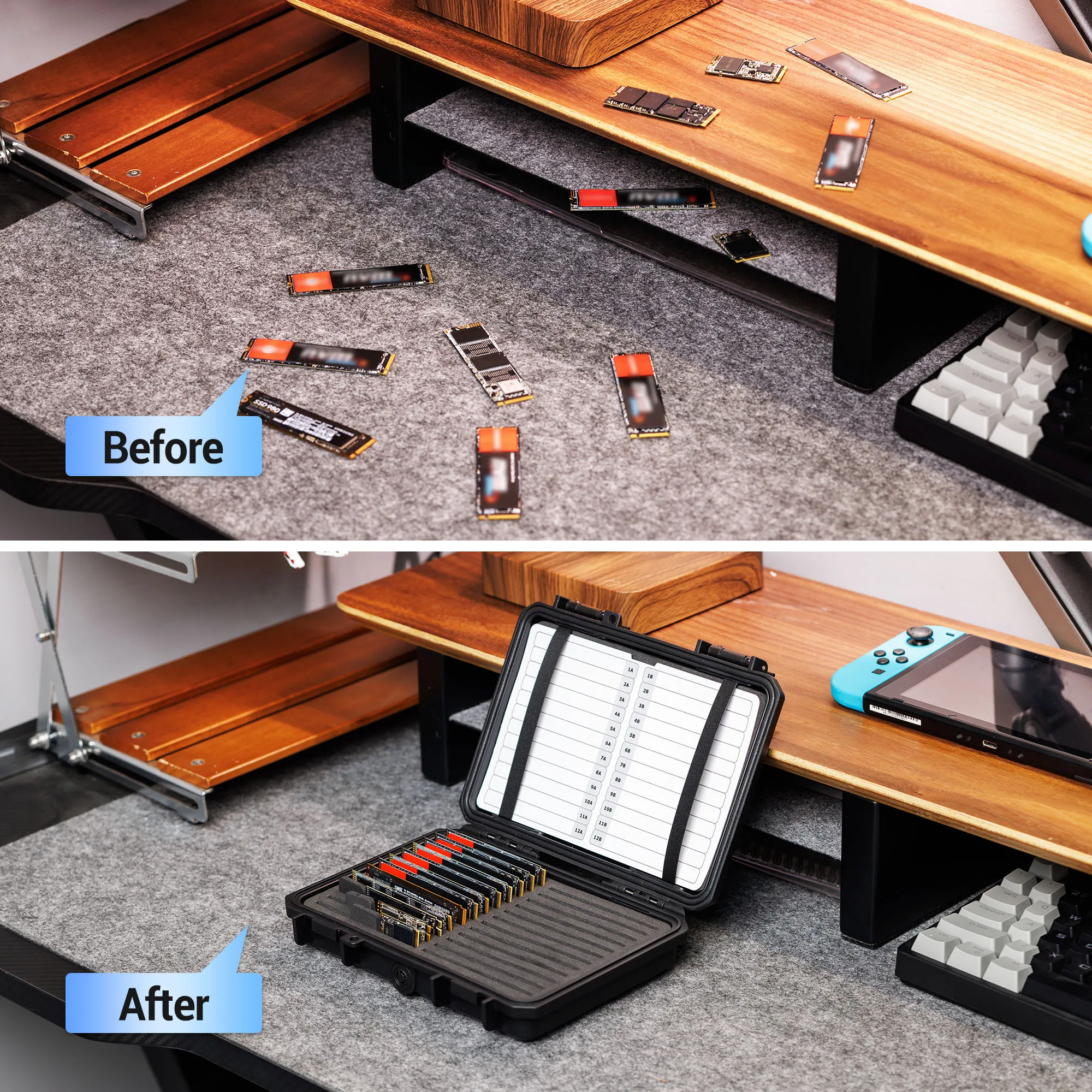 Black M.2 SSD Storage Case for 24 Drives 5 Black M.2 SSD Storage Case for 24 Drives - Image 5