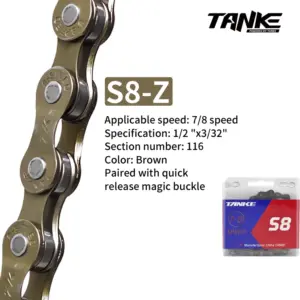 Vibrant TANKE Bicycle Chain for Bikes 17 S8da6030755e740928f8829cf74588b51O