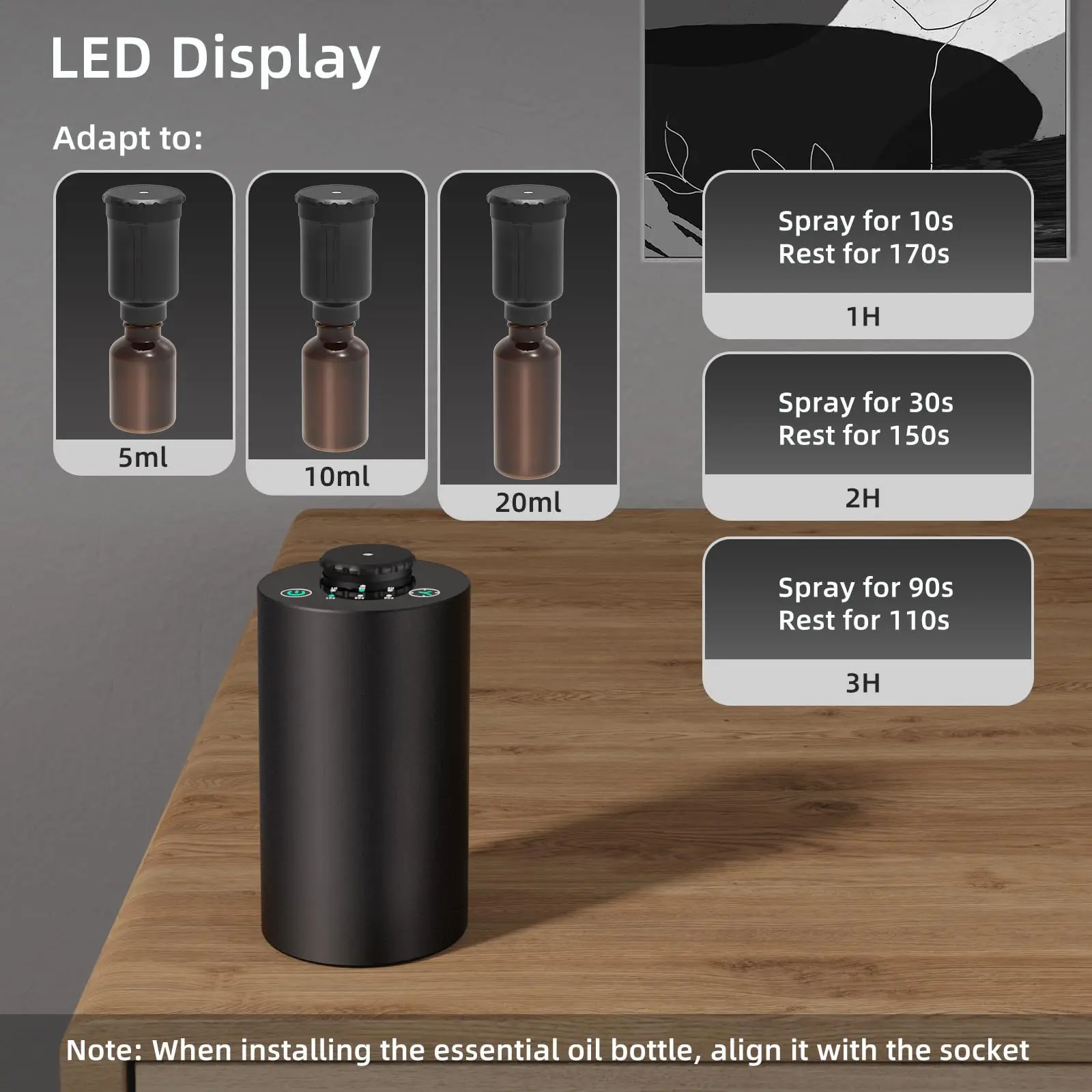 Cordless Waterless Essential Oil Diffuser 3 Cordless Waterless Essential Oil Diffuser - Image 3
