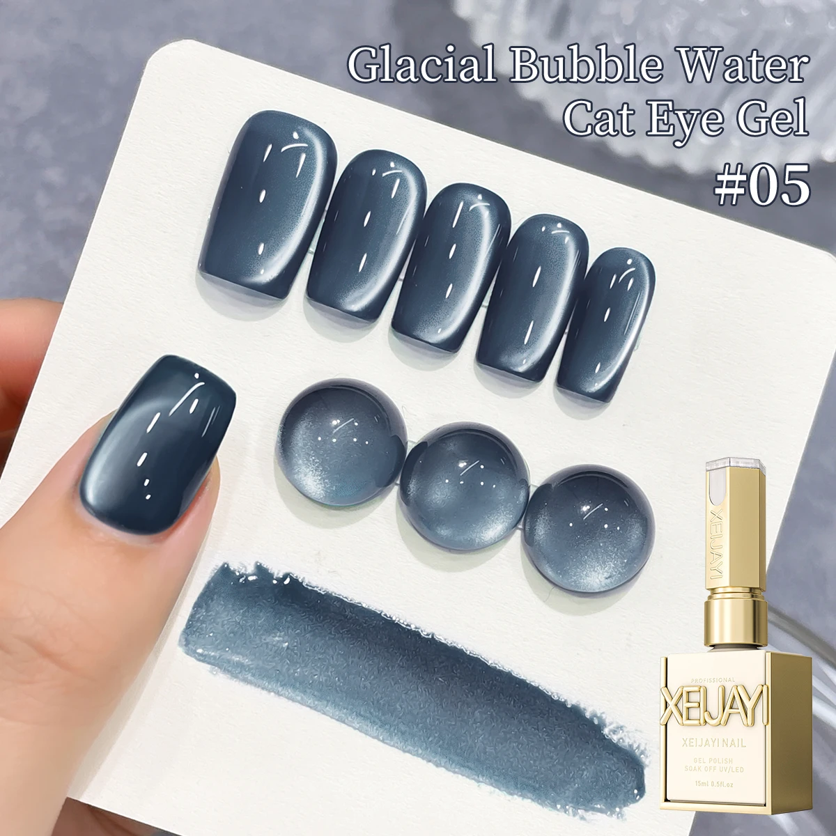 Ice-Inspired Gel Nail Polish - Glacier Series 15ml 6 Ice-Inspired Gel Nail Polish - Glacier Series 15ml - Image 6