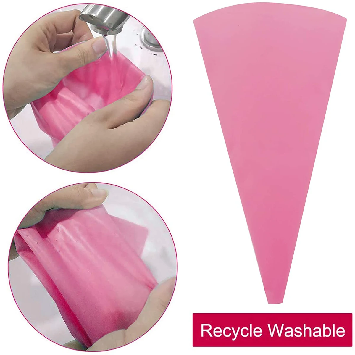 Pink Cake Decorating Set with Stainless Steel Tips 4 Pink Cake Decorating Set with Stainless Steel Tips - Image 4