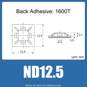 100pcs Nylon Cable Tie Mounts with 1600T Adhesive 19 S8e5ac6b2d42749028aba270b23988a6dn