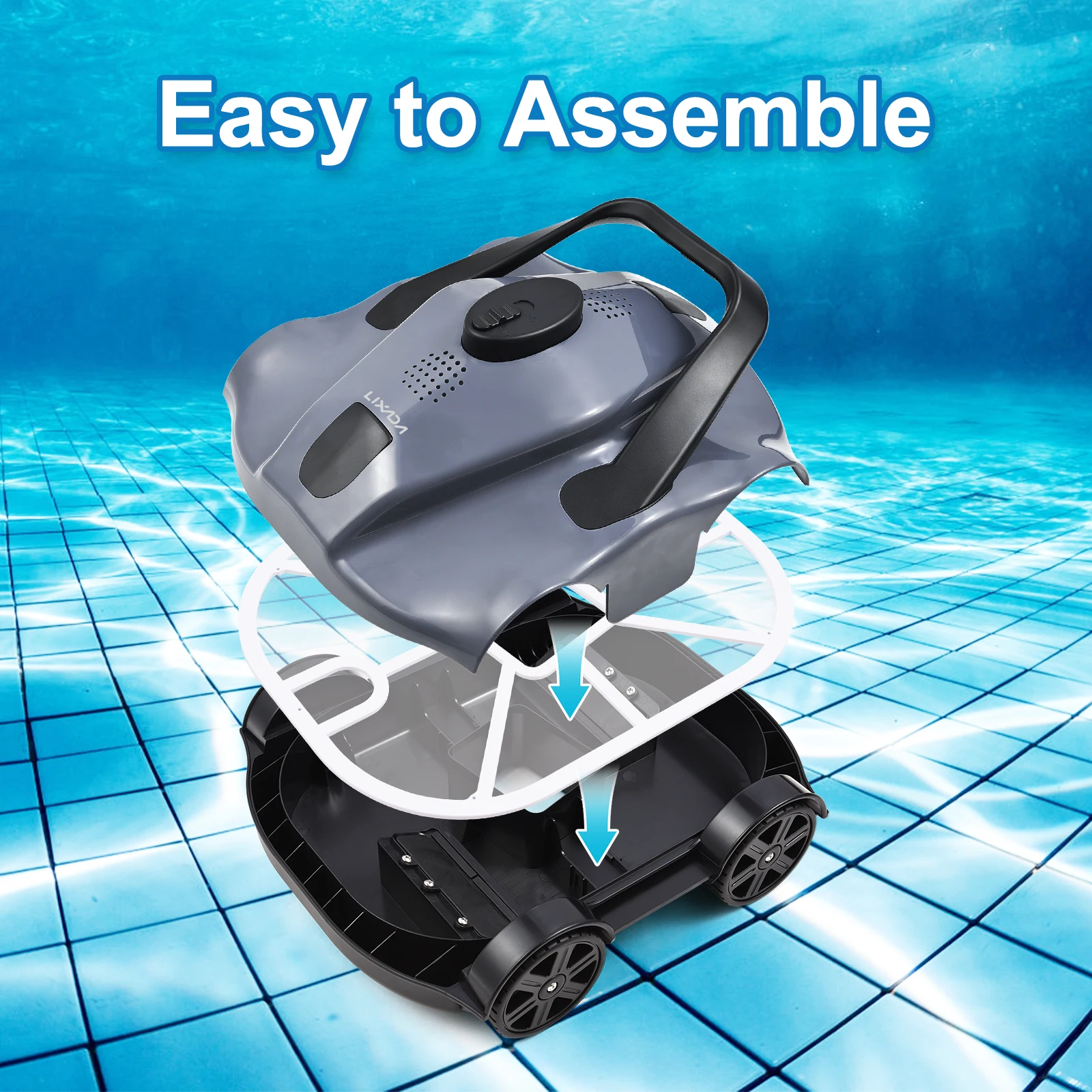 Cordless Robotic Pool Cleaner 5200mAh, IPX8 Waterproof 2 Cordless Robotic Pool Cleaner 5200mAh, IPX8 Waterproof - Image 2