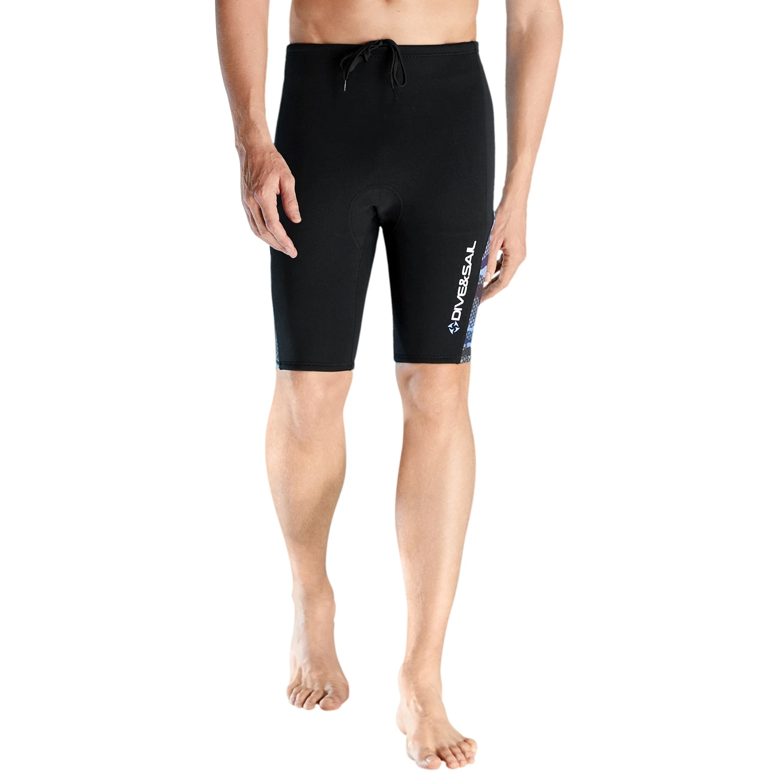 Black and Blue Camouflage Wetsuit Shorts for Women 5 Black and Blue Camouflage Wetsuit Shorts for Women - Image 5