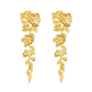 Vintage Gold Drop Earrings with Botanical Motifs 11 S8eef88aec35f4a1d895abf849fe6281dG