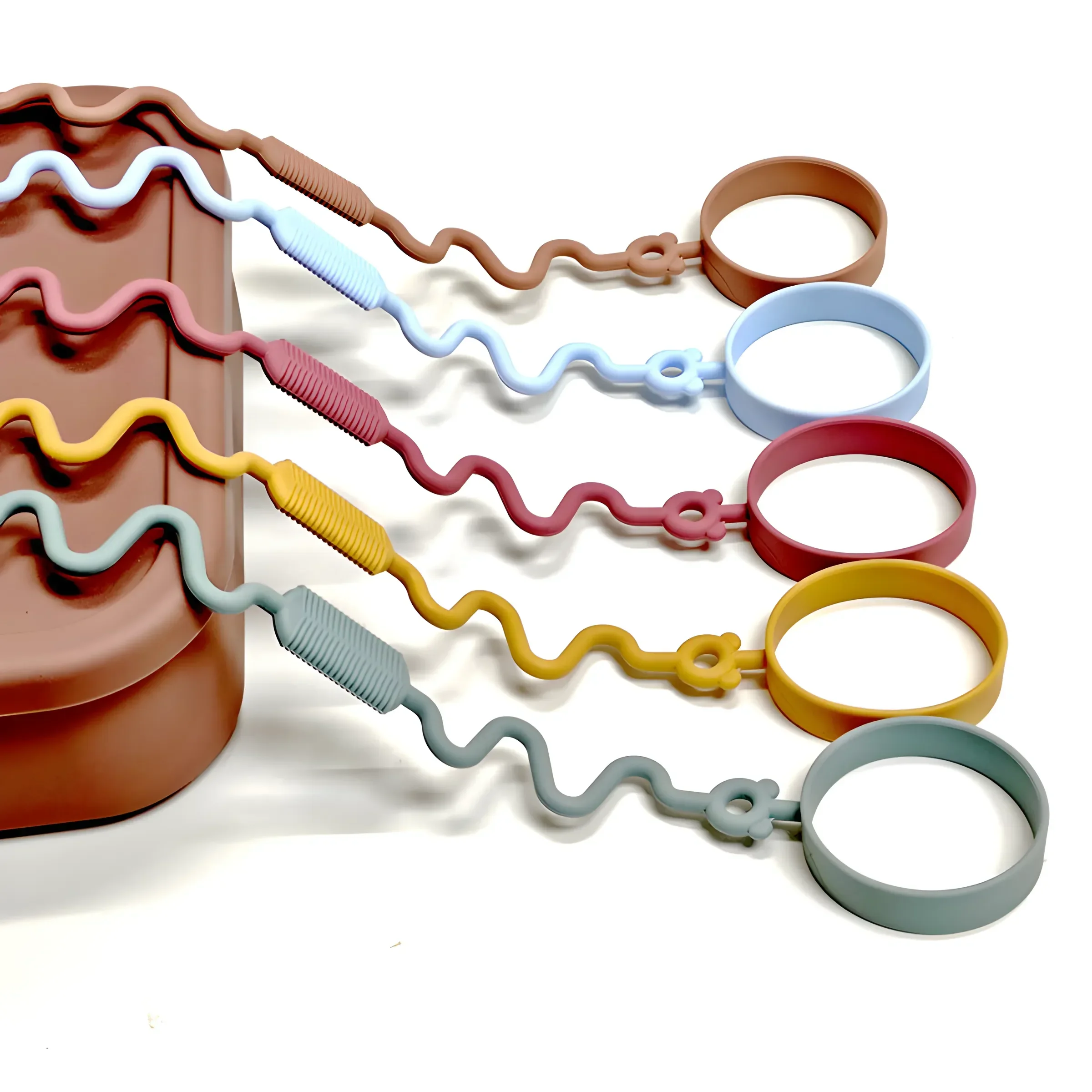 Vibrant Silicone Baby Anti-Loss Chains Set 1 Vibrant Silicone Baby Anti-Loss Chains Set