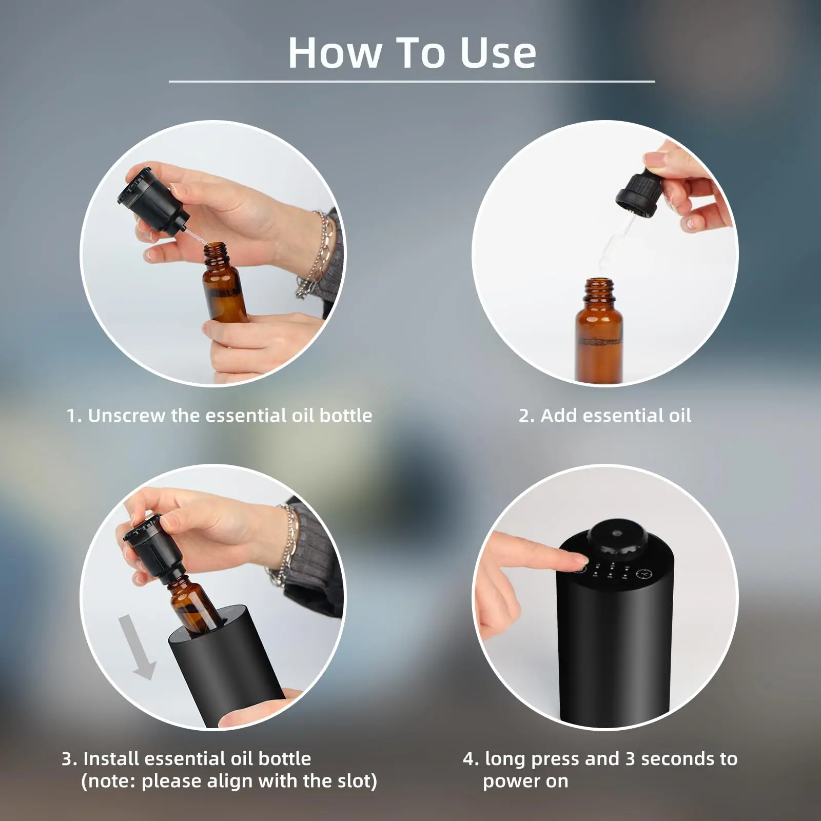 Cordless Waterless Essential Oil Diffuser 5 Cordless Waterless Essential Oil Diffuser - Image 5