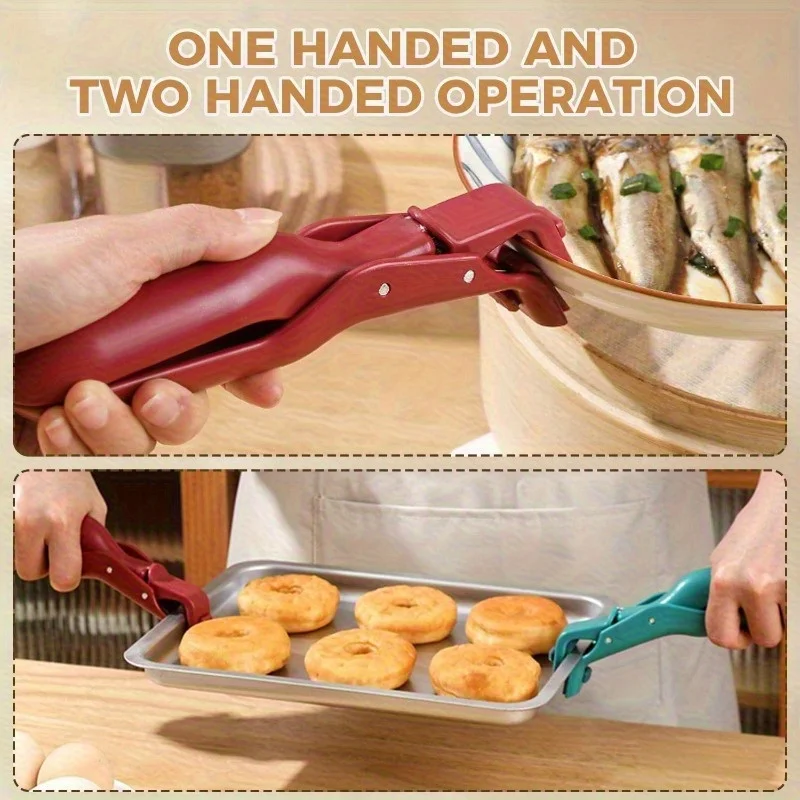 Colorful Anti-Scald Bowl Holder Clips for Kitchen 2 Colorful Anti-Scald Bowl Holder Clips for Kitchen - Image 2