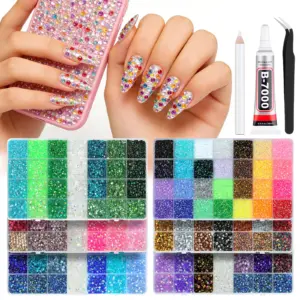Vibrant Resin Rhinestone Set with AB Colors 12 S90989c26503c4ef69b5c12b1349962c6A