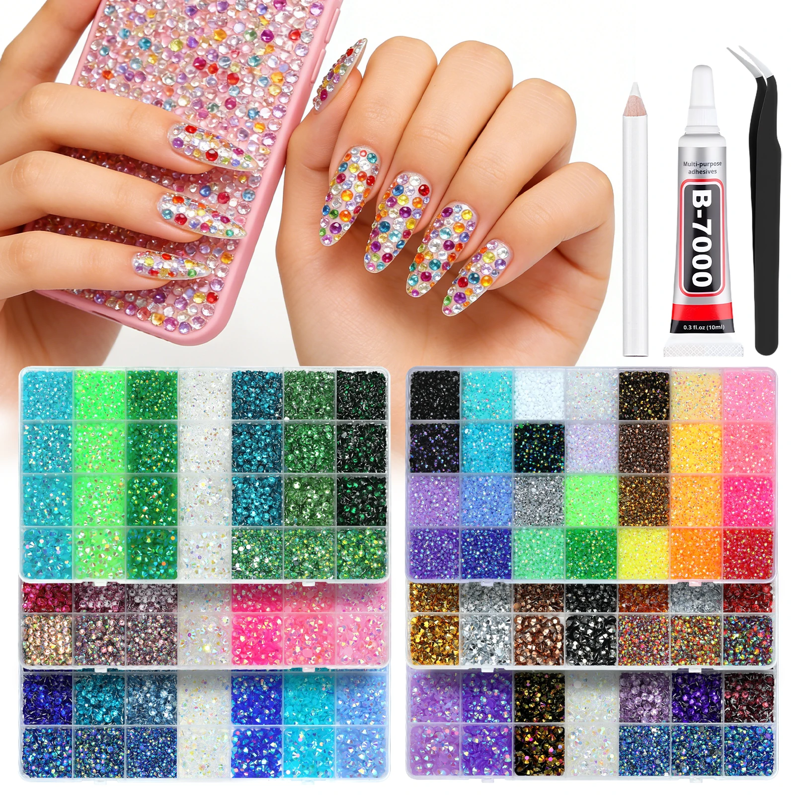 Vibrant Resin Rhinestone Set with AB Colors 3 Vibrant Resin Rhinestone Set with AB Colors - Image 3