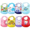 Vibrant Silicone Baby Bib Collection with Cartoon Prints