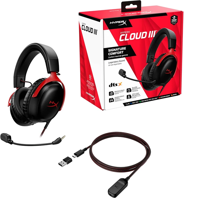 HyperX Cloud III Black-Red Gaming Headset 7 HyperX Cloud III Black-Red Gaming Headset - Image 7