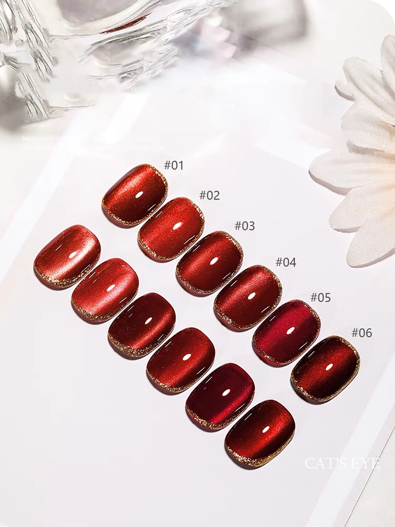 Cherry Wine Red Gel Nail Polish Set 7 Cherry Wine Red Gel Nail Polish Set - Image 7