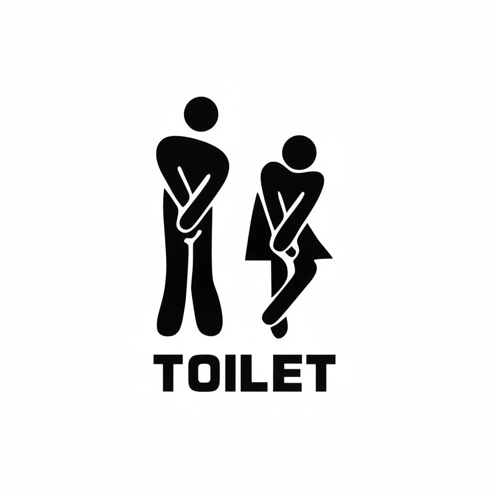 Bathroom Humor Man and Woman Wall Decals 7 Bathroom Humor Man and Woman Wall Decals - Image 7