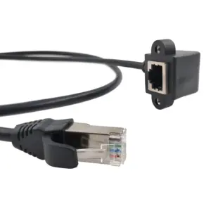 Black RJ45 Ethernet Extension Cable - 0.3m to 1.5m 14 S91df8068d6af4148a1f4217e67ab189eN