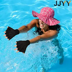 Blue Water-Resistant Swim Gloves with Webbed Fingers 11 S91f4e7853eb84086b80765a8b85a9fdcU