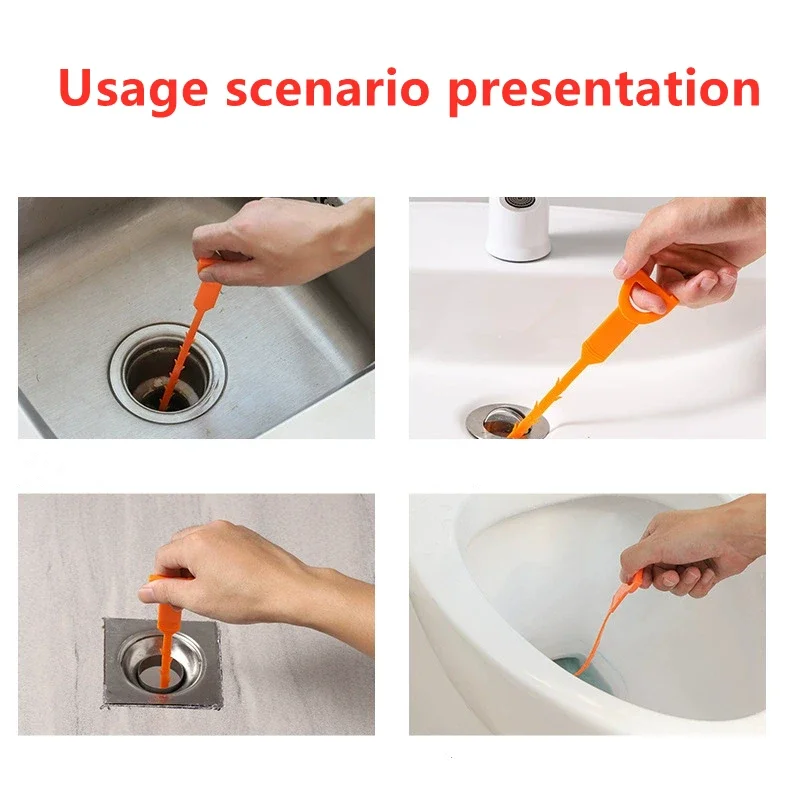 Bright Orange Drain Snake for Easy Unclogging 3 Bright Orange Drain Snake for Easy Unclogging - Image 3
