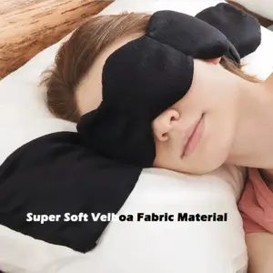 Weighted Black Sleep Mask with 3D Eye Coverage 11 S937dc49a697f48af88ad4b4d0a1065d2m