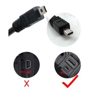 USB to Mini 8-pin Data Cable for Cameras 8 S9419cc67dc1c4e199730afd62929ef86T
