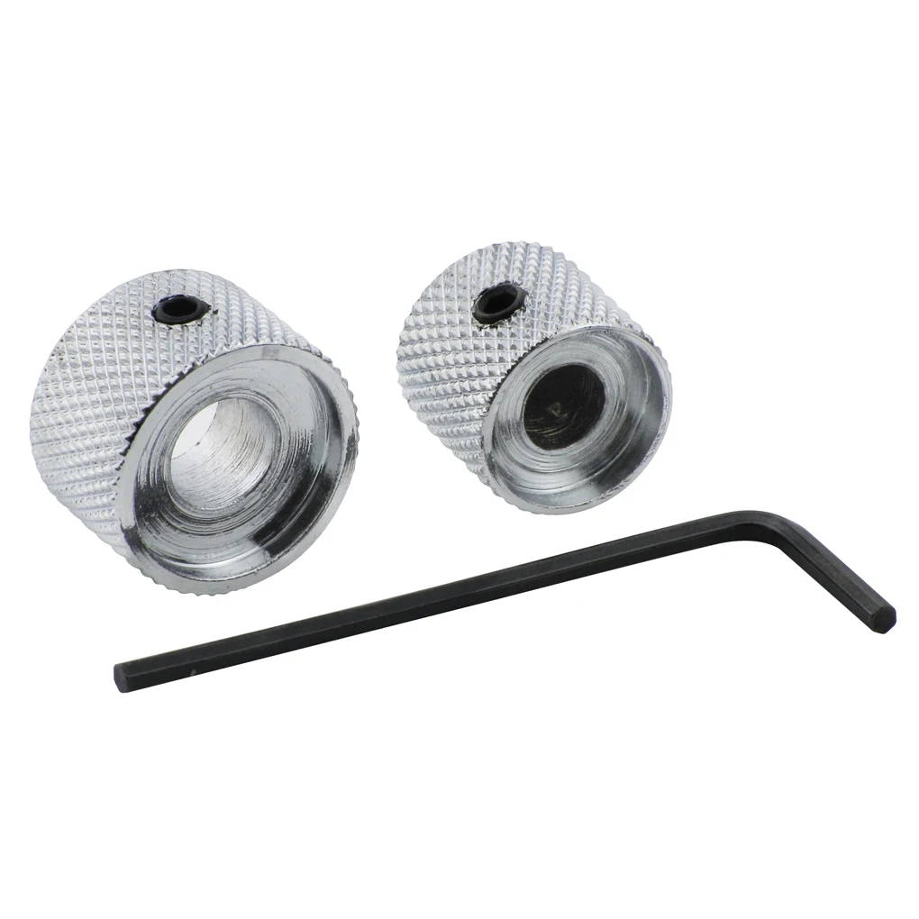 Chrome Dual Concentric Guitar Control Knobs M00502-1x2 4 Chrome Dual Concentric Guitar Control Knobs M00502-1x2 - Image 4