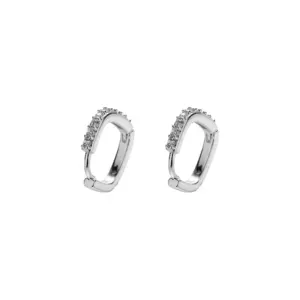 Geometric Copper Hoop Earrings with Sparkling Stones 15 S950f1082c1bc4fa59817b0c2d070ffeeT