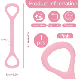 Pink Yoga Resistance Band with Ergonomic Handles