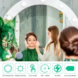 Adjustable LED Makeup Mirror with Customizable Lighting 12 S96235e6dd06b4ea594e9a0304f3ca472n